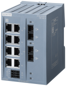 SCALANCE XB108-2 unmanaged IE switch, 8x 10/100 Mbit/s Ports, 2x 100 Mbit/s multimode SC, for setting up small star and line topologies; LED diagnostics,IP20, redundant power supply, 24 V AC/DC Manual available as a download