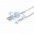 USB кабель для iPhone 5/6/7 моделей, шнур в металлической оплетке, серебристый REXANT