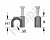Скоба с гвоздем по стандарту ИСО 9,3х10,4, цвет светло-серый (упак=100шт)