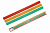 Трубки термоусаживаемые не распространяющие горение, с клеевым слоем, набор 3 цвета (красный, желтый, зеленый) по 3 шт., длиной 1,0 м ТТкНГ(3:1)-6,4/2,0 TDM