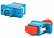 Адаптер оптический проходной FC-SC SM simplex корпус пластиковый синий красные колпачки, Hyperline FA-P11Z-FC/SC-N/RD-BL