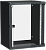 Шкаф LINEA WE 15U 600x450мм дверь стекло черный